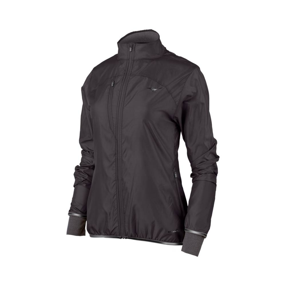 Mizuno Breath Thermo® FZ Női Jacke Fekete GUT695378